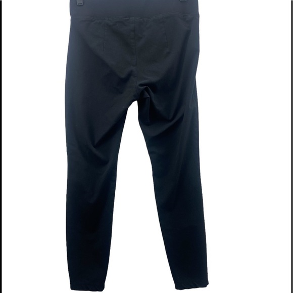 Lilly Pulitzer Gia SZ 4 Woven Leggings Black Elastic Waist Full-Length Pant Chic - Picture 5 of 10